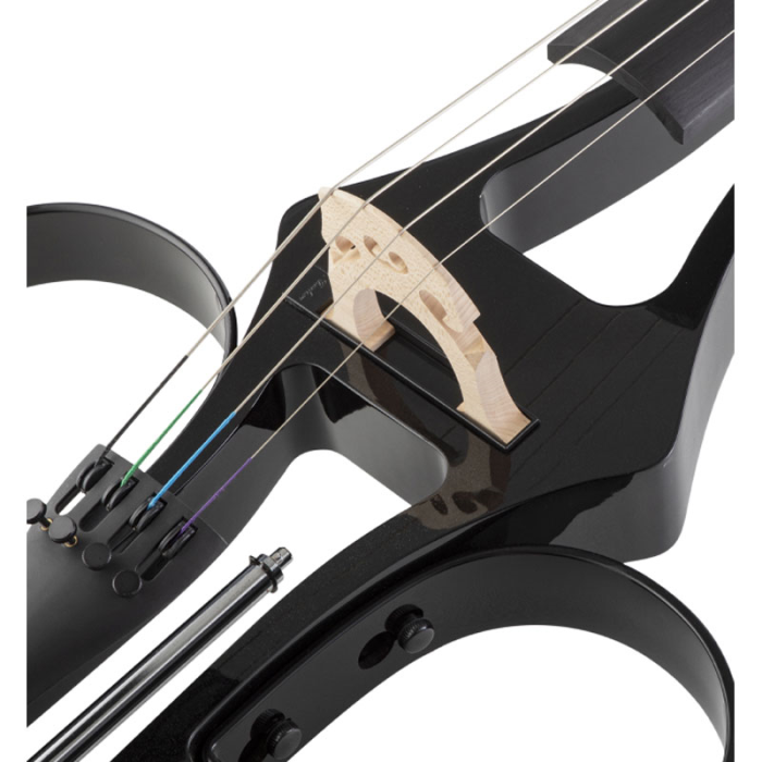 Kinglos KNG DSDT-1801 Elektro Çello 4/4 Siyah (Profesyonel - Silent) | Kulaklık Çıkışlı Sessiz Çalışma, Modern Tasarım, Taşıma Çantalı Set